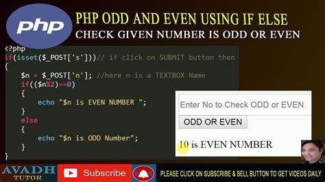 odd even in php|How to Check If a Number is Even or Odd Using PHP .
